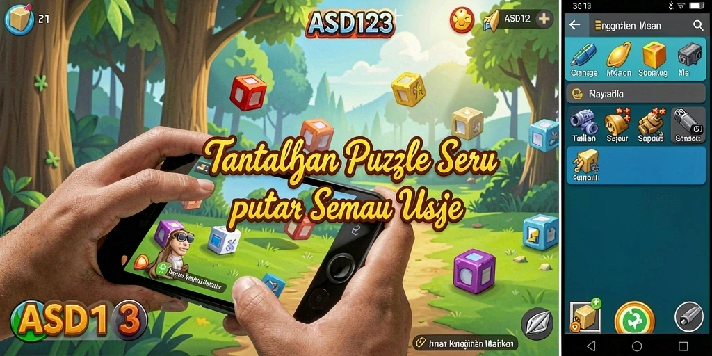 Tampilan gameplay menarik dari ASD123 dengan berbagai teka-teki.