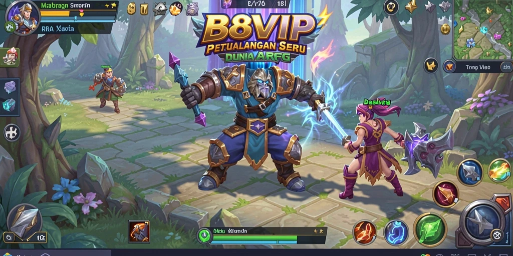 Screenshot gameplay B8VIP dengan aksi pertarungan seru.