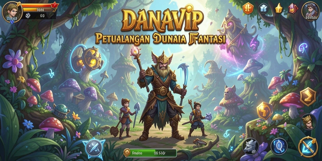 Tampilan gameplay yang epik dalam dunia petualangan.