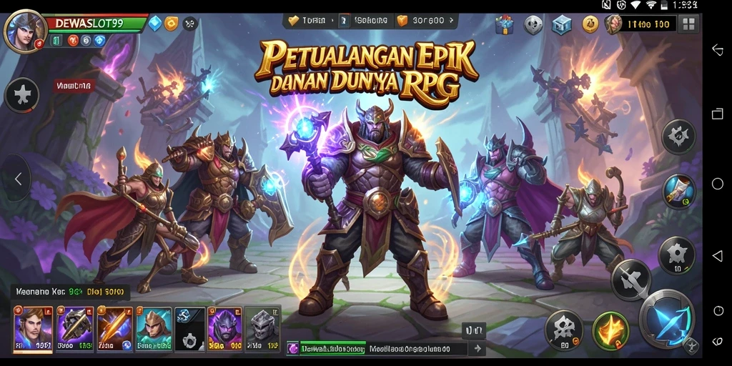 Tangkapan layar DEWASLOT99 menampilkan aksi pertempuran yang intens dalam gameplay RPG.