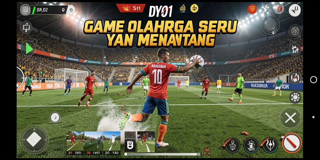 Tampilan gameplay DY01 yang seru dalam pertandingan olahraga.