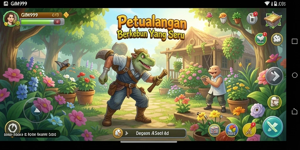 Tampilan menarik gameplay Farming GIM999 yang penuh warna.