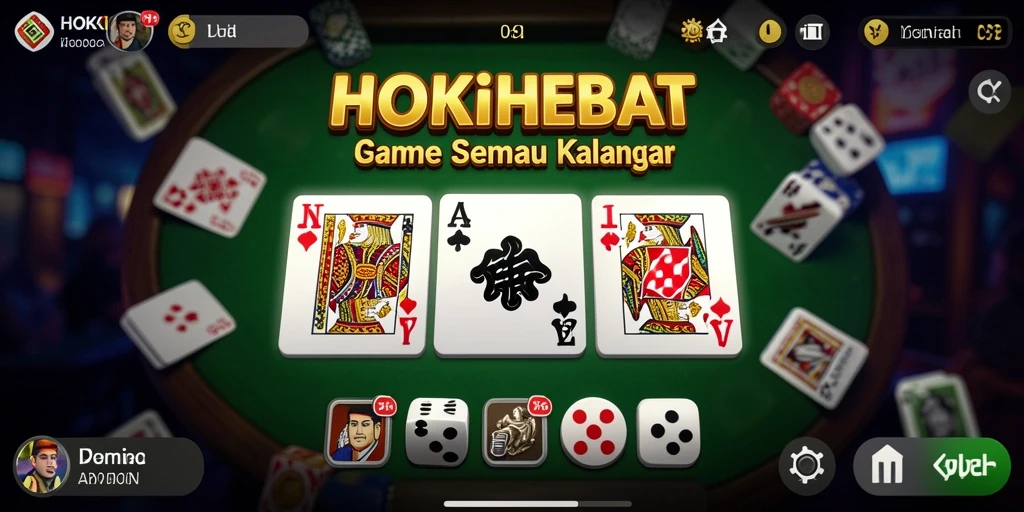 Tampilan gameplay seru di HOKIHEBAT dengan teman-teman.