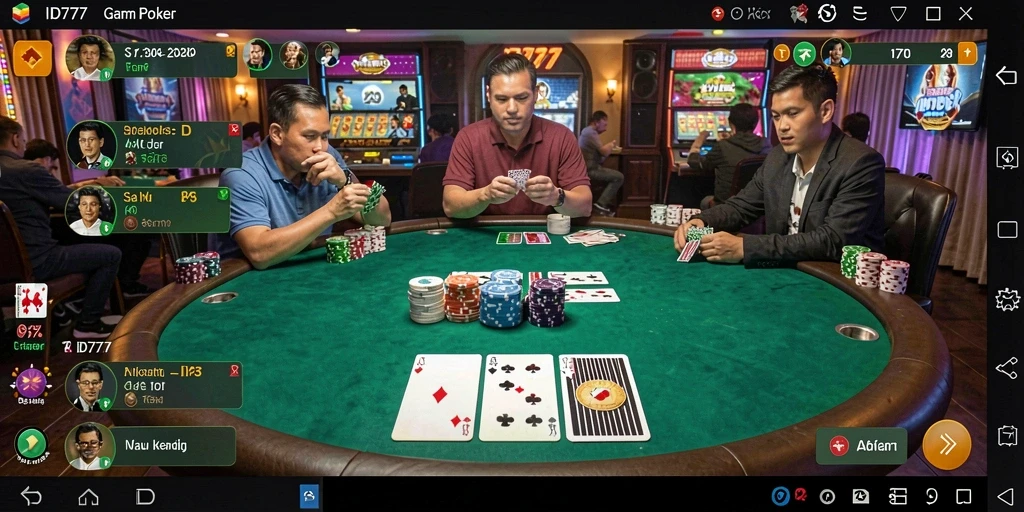 Tampilan gameplay Poker di ID777 yang memukau dan seru.