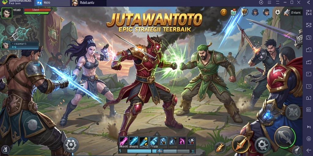 Screenshot JUTAWANTOTO menampilkan aksi pertarungan yang dinamis dan mengesankan.