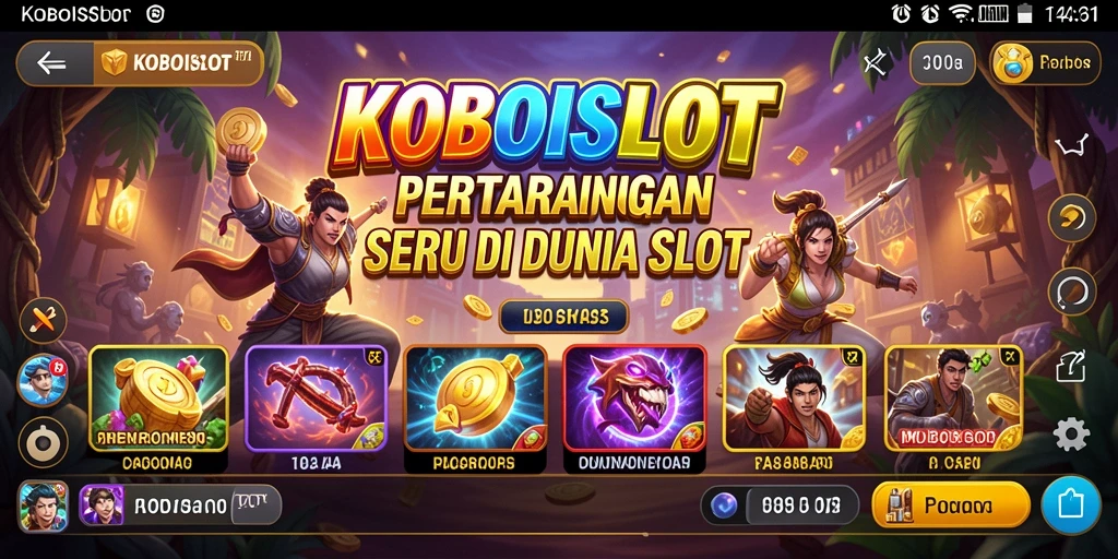 Gameplay KOBOISLOT yang mendebarkan dengan aksi pertarungan yang cepat.