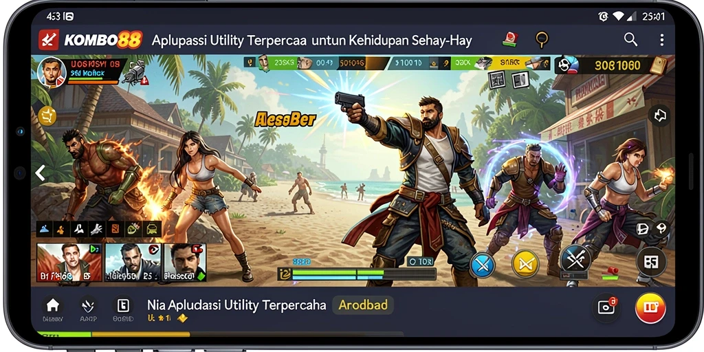Tampilan antar muka KOMBO88 yang sederhana dan intuitif.