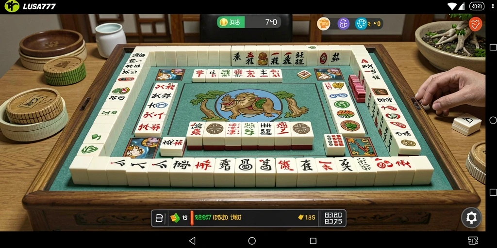 Tampilan gameplay Mahjong yang seru di LUSA777.