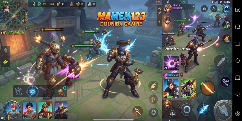 Screenshot gameplay MAMEN123 yang menunjukkan kebebasan menjelajahi dunia.