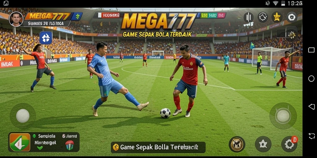 Menggambarkan momen seru di lapangan sepak bola.