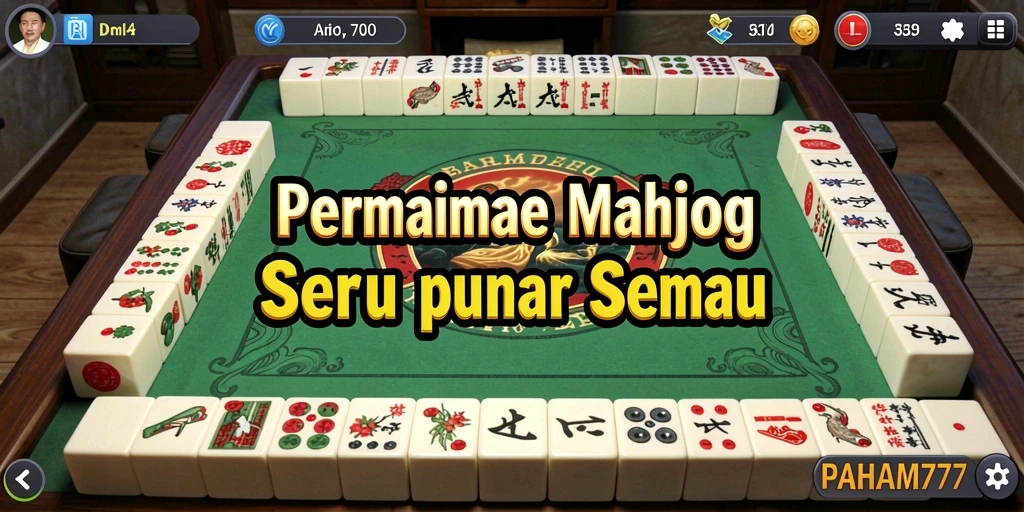 Tampilan gameplay Mahjong yang menarik dan interaktif dari PAHAM777.
