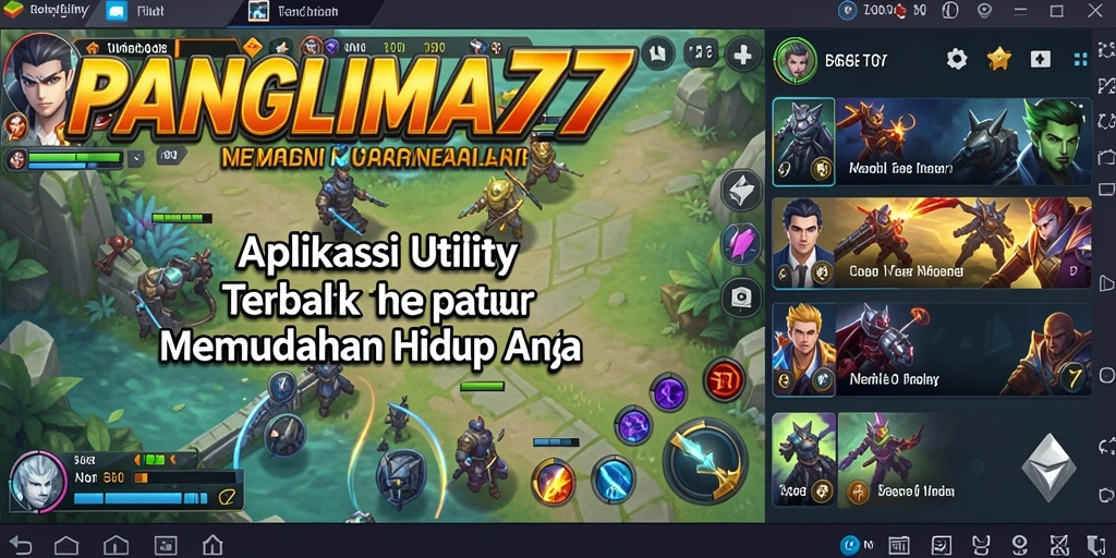 Tampilan antarmuka utama PANGLIMA77 yang memudahkan navigasi.