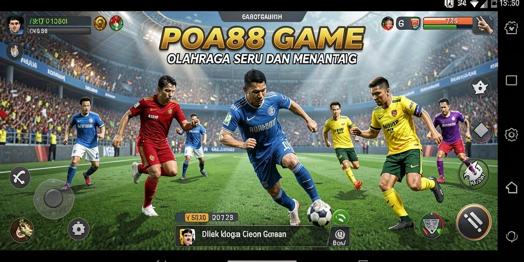 Tampilan gameplay seru di arena olahraga POA88.