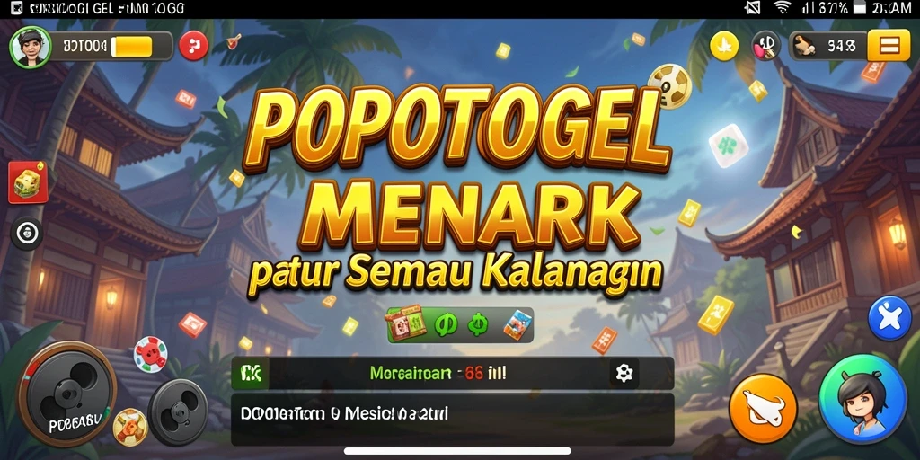 Tampilan gameplay seru di POPOTOGEL dengan notasi musik yang menarik.