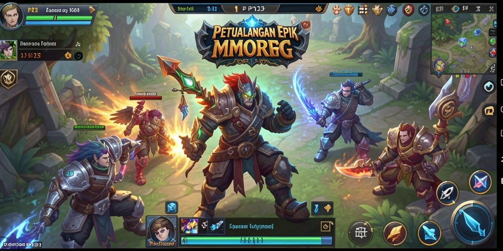 Tampilan gameplay yang menakjubkan di dunia MMORPG.