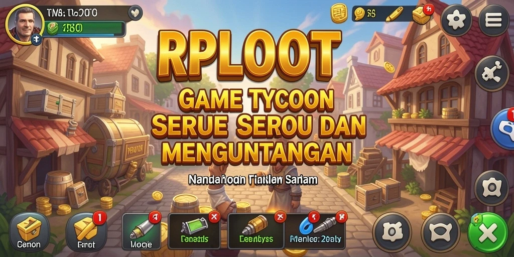 Tangkapan layar gameplay RPLOOT menampilkan keseruan bermain Tycoon.