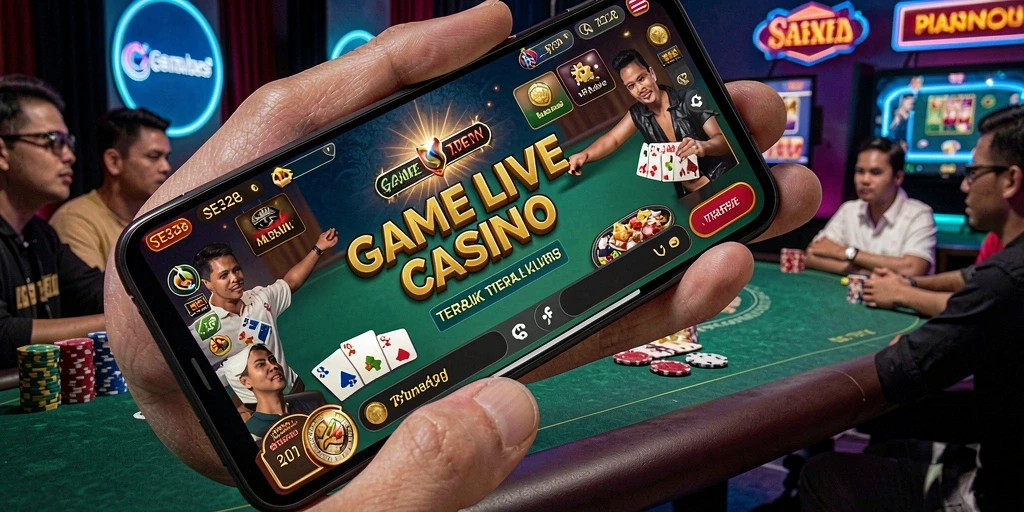 Screenshot SE328 menampilkan dealer langsung dan permainan seru di kasino virtual.