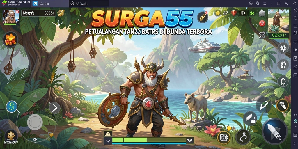 Tangkapan layar SURGA55 menampilkan pengalaman gameplay Open World yang menakjubkan.