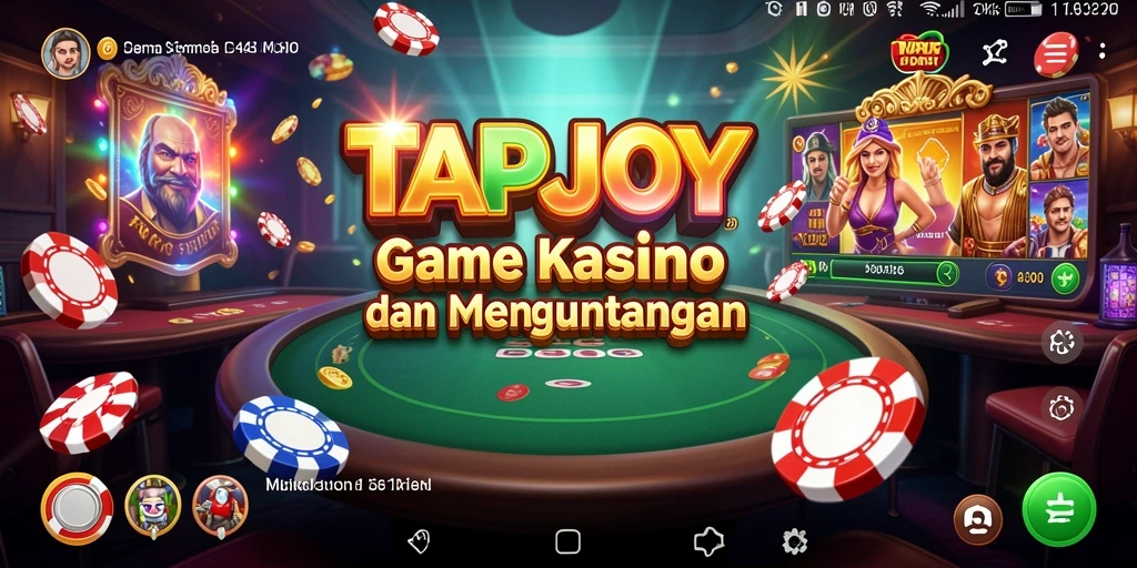 Screenshot TAPJOY menampilkan gameplay Kasino yang seru dan menarik.