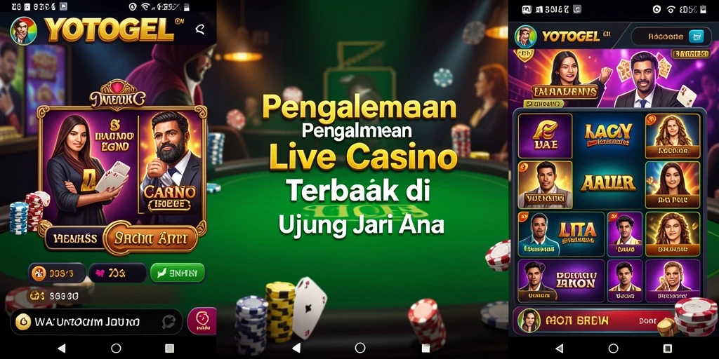 Tampilan gameplay YOTOGEL yang menakjubkan dengan dealer langsung.